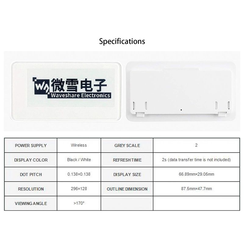 Новый 2,9-дюймовый беспроводно – обзор и цена Display Epaper 2.9